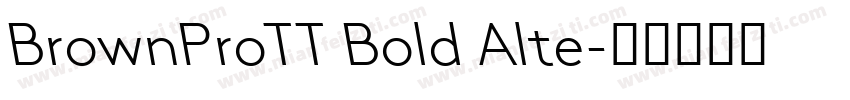 BrownProTT Bold Alte字体转换